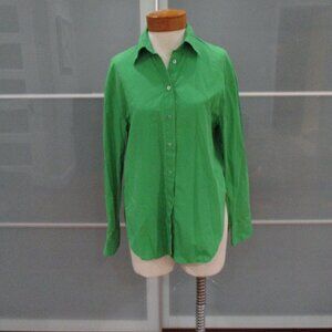 Babaton Green Long Sleeve Button Down Shirt Blouse